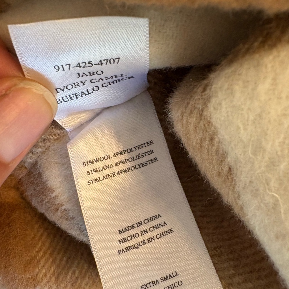 Rails Women's Checkered Tan and Cream Utility Jacket - Picture 9 of 9